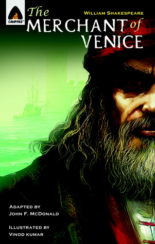 The Merchant of Venice: The Graphic Novel (Campfire Graphic Novels) book cover by William Shakespeare
