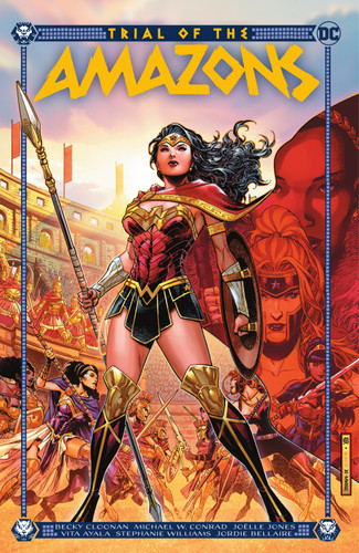 Trial of the Amazons book cover by Becky Cloonan, Michael Conrad, Stephanie Williams, Vita Ayala