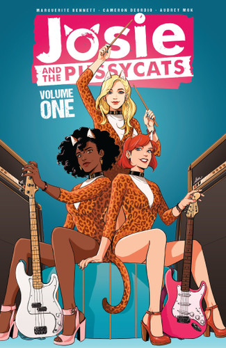 Josie and the Pussycats Vol. 1 (Josie and the Pussycats) book cover by Marguerite Bennett, Cameron DeOrdio