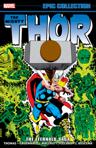 Thor Epic Collection: The Eternals Saga book cover by Roy Thomas, Marvel Various
