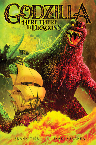 Godzilla: Here There Be Dragons book cover by Frank Tieri