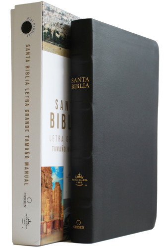 Biblia RVR 1960 letra grande tamaño manual, Piel Premier negro / Spanish Bible RVR 1960 Handy Size Large Print Bonded Leather Black book cover by Reina Valera Revisada 1960