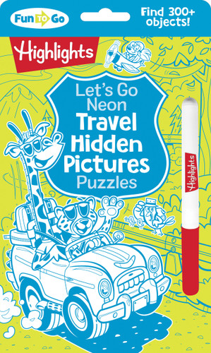 Let's Go Neon Travel Hidden Pictures Puzzles (Highlights Fun to Go) book cover by 