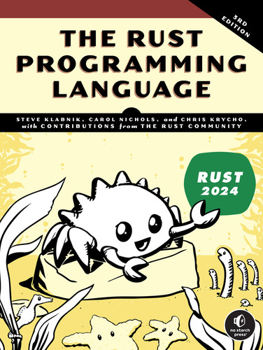 The Rust Programming Language, 3rd Edition book cover by Steve Klabnik, Carol Nichols, Chris Krycho