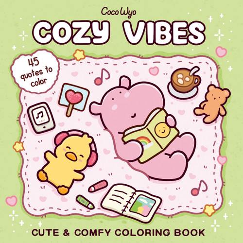 Cozy Vibes: Coloring Book for Adults and Kids (Cozy Spaces Coloring) book cover by Coco Wyo