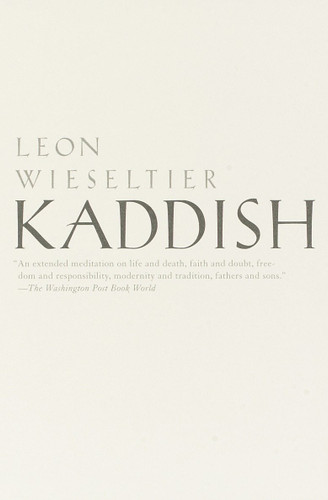 Kaddish book cover by Leon Wieseltier