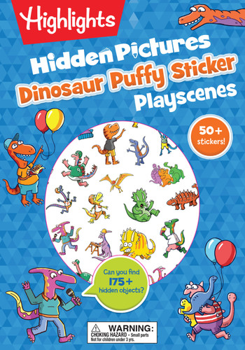 Dinosaur Hidden Pictures Puffy Sticker Playscenes (Highlights Puffy Sticker Playscenes) book cover by 