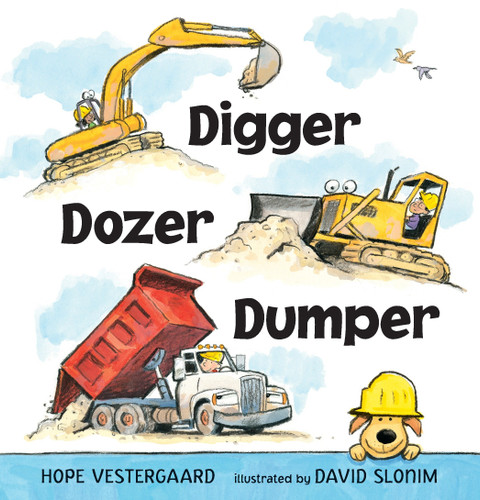 Digger, Dozer, Dumper book cover by Hope Vestergaard