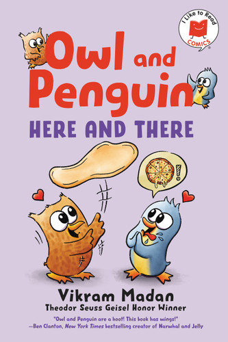 Owl and Penguin: Here and There (I Like to Read Comics) book cover by Vikram Madan