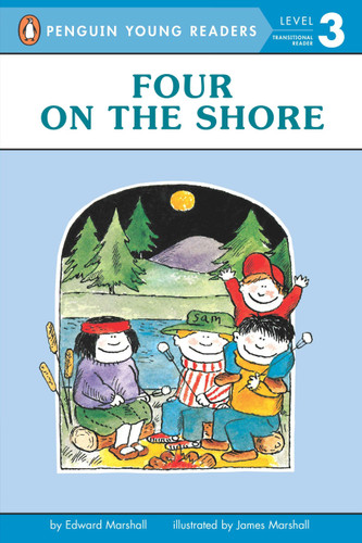 Four on the Shore (Penguin Young Readers, Level 3) book cover by Edward Marshall