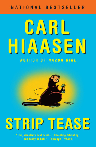 Strip Tease book cover by Carl Hiaasen