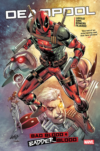 Deadpool: Bad/Badder Blood (DEADPOOL: BAD BLOOD) book cover by Rob Liefeld, Chad Bowers, Chris Sims