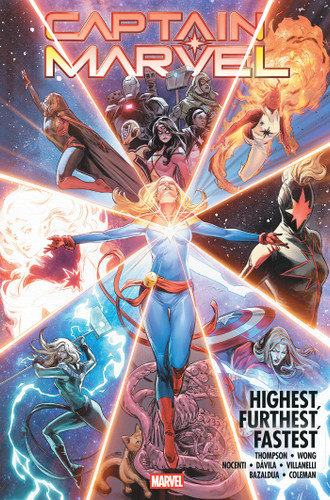 Captain Marvel: Highest, Furthest, Fastest Omnibus Carmen Carnero Cover (CAPTAIN MARVEL) book cover by Kelly Thompson, Torunn Gronbekk