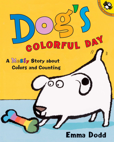 Dog's Colorful Day: A Messy Story About Colors and Counting book cover by Emma Dodd
