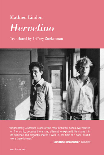 Hervelino (Semiotext(e) / Native Agents) book cover by Mathieu Lindon