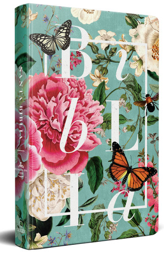 Biblia RVR 1960 letra grande tamaño manual, tapa dura Jardin de flores / Spanish Bible RVR 1960 Handy Size Large Print Hardcover Garden of Flowers book cover by Reina Valera Revisada 1960