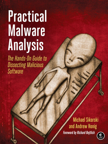 Practical Malware Analysis: The Hands-On Guide to Dissecting Malicious Software book cover by Michael Sikorski, Andrew Honig