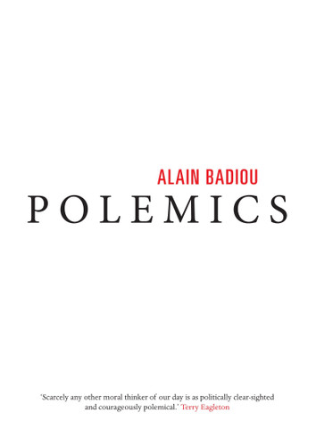 Polemics book cover by Alain Badiou