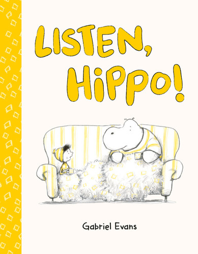 Listen, Hippo! book cover by Gabriel Evans