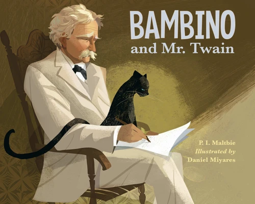 Bambino and Mr. Twain book cover by P.I. Maltbie