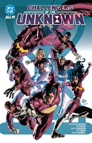 Challengers of the Unknown book cover by Christopher Cantwell