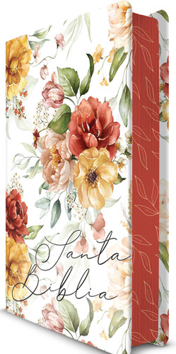 Biblia RVR 1960 letra grande tamaño manual, HC, flores rosadas y cantos pintados /  Spanish Bible RVR 1960 Handy Size Large Print with flowers and sprayed edge book cover by Reina Valera Revisada 1960