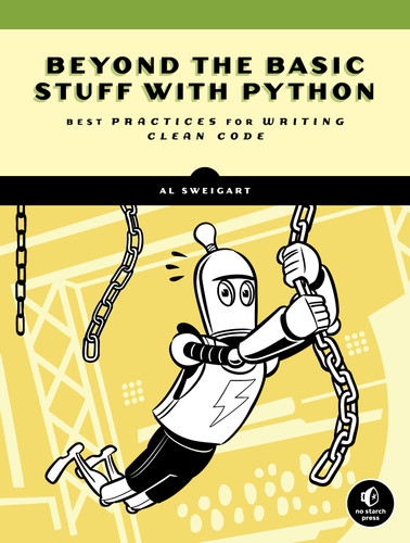 Beyond the Basic Stuff with Python: Best Practices for Writing Clean Code book cover by Al Sweigart
