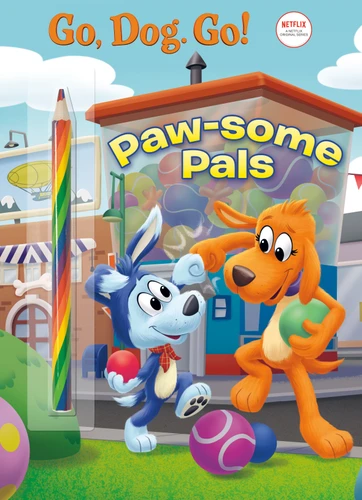 Paw-some Pals (Netflix: Go, Dog. Go!) book cover by Golden Books
