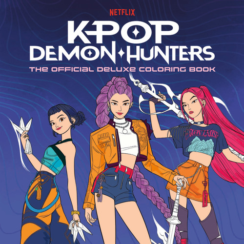 KPop Demon Hunters: The Official Deluxe Coloring Book book cover by Random House Worlds
