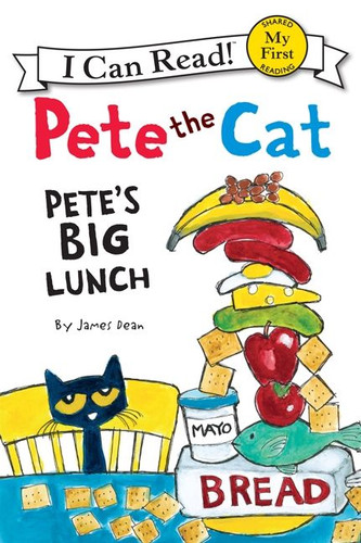 Pete the Cat: Pete's Big Lunch (My First I Can Read) book cover by James Dean, Kimberly Dean