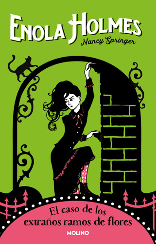 El caso de los extraños ramos de flores / The Case of the Bizarre Bouquets (Enola Holmes) book cover by Nancy Springer