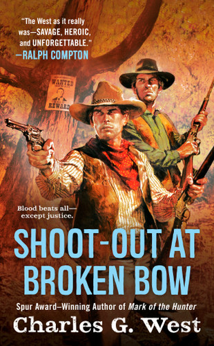 Shoot-out at Broken Bow book cover by Charles G. West