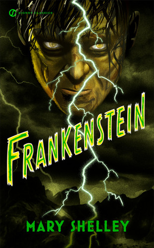 Frankenstein book cover by Mary Shelley