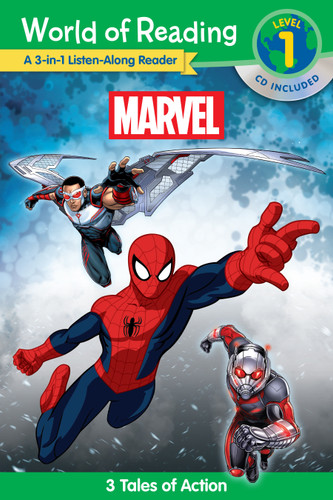 World of Reading: Marvel: Marvel 3-in-1 Listen-Along Reader-World of Reading Level 1: 3 Tales of Action with CD! (World of Reading) book cover by Marvel Press Book Group