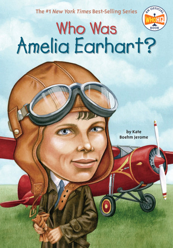 Who Was Amelia Earhart? (Who Was?) book cover by Kate Boehm Jerome, Who HQ