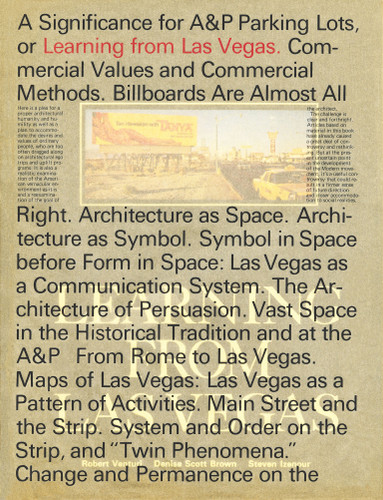 Learning from Las Vegas, facsimile edition book cover by Robert Venturi, Denise Scott Brown, Steven Izenour
