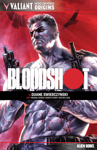Valiant Hero Universe Origins: Bloodshot book cover by Duane Swiercyznski
