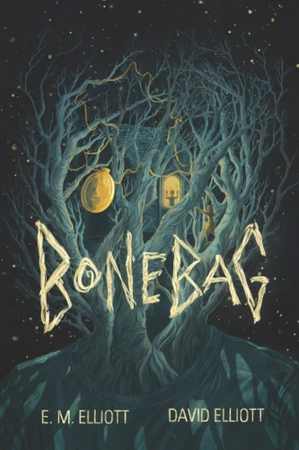 Bonebag book cover by E. M. Elliott, David Elliott