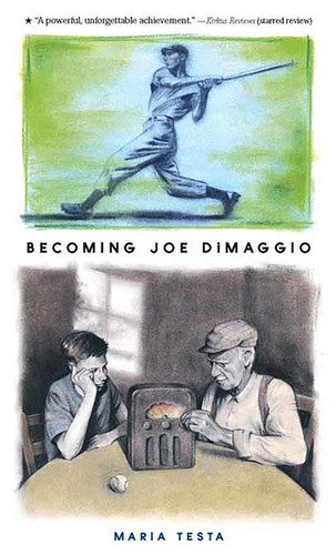 Becoming Joe DiMaggio book cover by Maria Testa