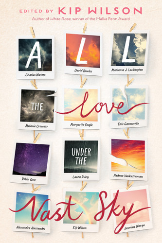 All the Love Under the Vast Sky book cover by Alexandra Alessandri, David Bowles, Melanie Crowder, Margarita Engle, Eric Gansworth, Robin Gow, Mariama J. Lockington, Laura Ruby, Padma Venkatraman, Jasmine Warga, Charles Waters, Kip Wilson