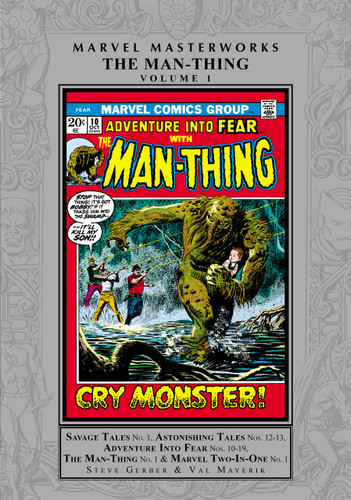 Marvel Masterworks: The Man-Thing Vol. 1 book cover by Steve Gerber, Marvel Various