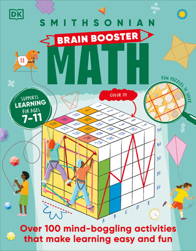Brain Boost Math: Explore the Magic of Numbers with Over 100 Great Activities and Puzzles (DK Brain Booster) book cover by DK