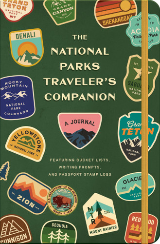 The National Parks Traveler's Companion: A Journal Featuring Bucket Lists, Writing Prompts, and Passport Stamp Logs book cover by Potter Gift, Rachel Federman