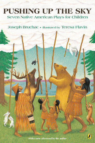 Pushing up the Sky: Seven Native American Plays for Children book cover by Joseph Bruchac