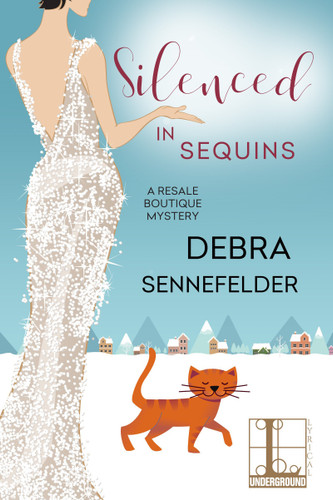 Silenced in Sequins (A Resale Boutique Mystery) book cover by Debra Sennefelder