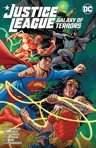 Justice League: Galaxy of Terrors book cover by Si Spurrier