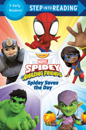Spidey and His Amazing Friends: Spidey Saves the Day (Marvel) (Step into Reading Collection) book cover by Random House