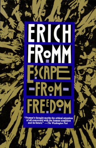 Escape from Freedom book cover by Erich Fromm