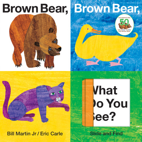 Brown Bear, Brown Bear, What Do You See? Slide and Find (Brown Bear and Friends): An interactive board book edition of the classic Eric Carle picture book (Brown Bear and Friends) book cover by Bill Martin, Jr.