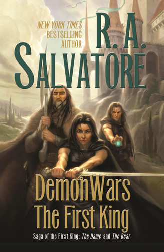 DemonWars: The First King: The Dame and The Bear (Saga of the First King) book cover by R. A. Salvatore